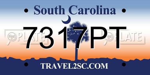 7317PT South Carolina License Plate