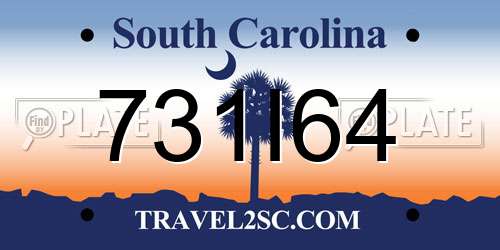 731I64 South Carolina License Plate