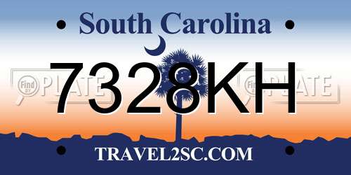 7328KH South Carolina License Plate
