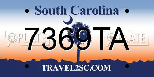 7369TA South Carolina License Plate