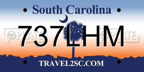 737LHM South Carolina License Plate