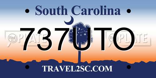 737UTO South Carolina License Plate