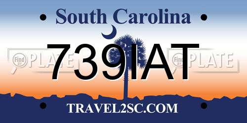 739IAT South Carolina License Plate
