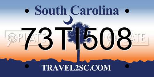 73TI508 South Carolina License Plate