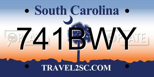 741BWY South Carolina License Plate