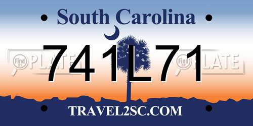 741L71 South Carolina License Plate