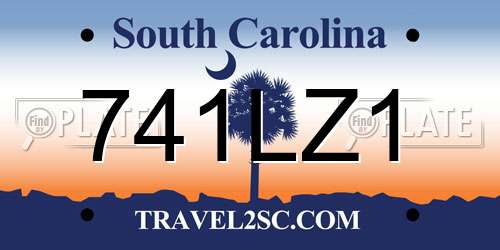 741LZ1 South Carolina License Plate