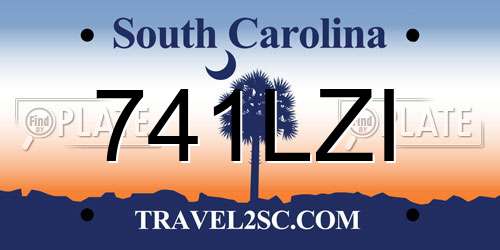 741LZI South Carolina License Plate
