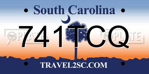 741TCQ South Carolina License Plate