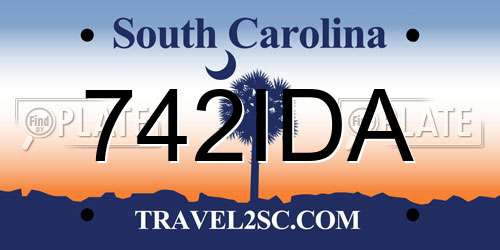 742IDA South Carolina License Plate