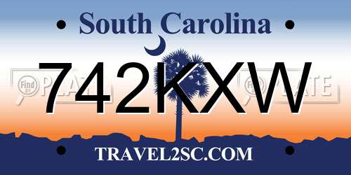 742KXW South Carolina License Plate