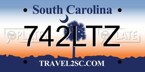 742LTZ South Carolina License Plate