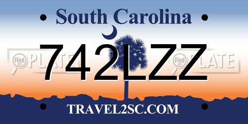 742LZZ South Carolina License Plate