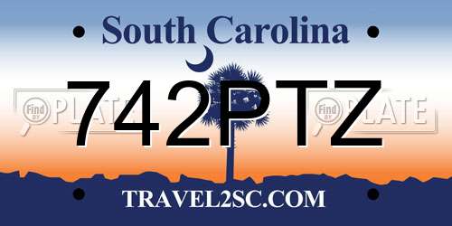 742PTZ South Carolina License Plate