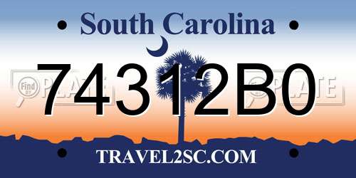 74312B0 South Carolina License Plate