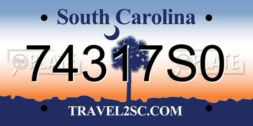 74317S0 South Carolina License Plate