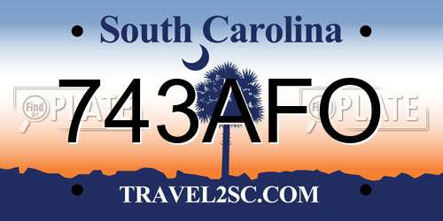 743AFO South Carolina License Plate