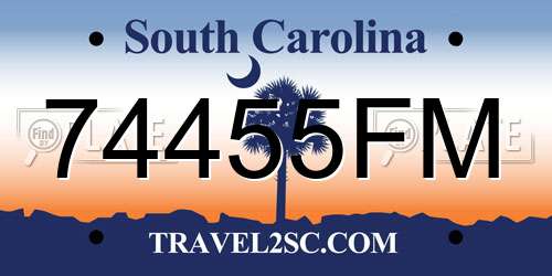74455FM South Carolina License Plate