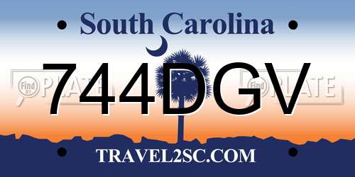 744DGV South Carolina License Plate