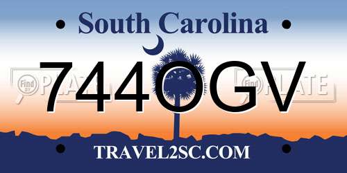 744OGV South Carolina License Plate