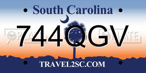 744QGV South Carolina License Plate