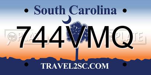 744VMQ South Carolina License Plate