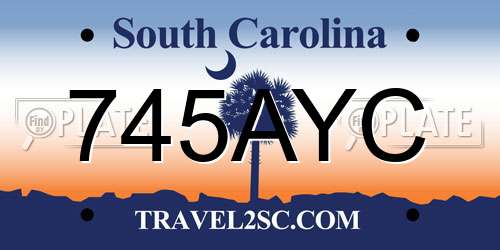 745AYC South Carolina License Plate