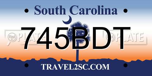 745BDT South Carolina License Plate