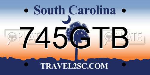 745GTB South Carolina License Plate