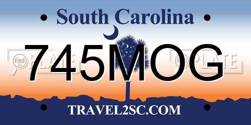 745MOG South Carolina License Plate