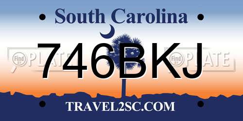 746BKJ South Carolina License Plate