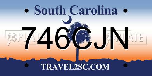 746CJN South Carolina License Plate