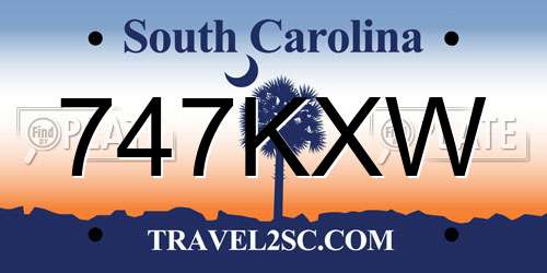 747KXW South Carolina License Plate