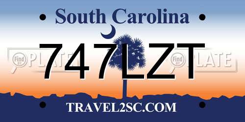 747LZT South Carolina License Plate