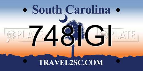 748IGI South Carolina License Plate