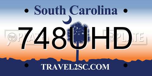 748UHD South Carolina License Plate