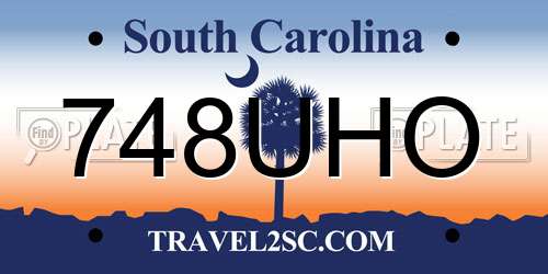 748UHO South Carolina License Plate