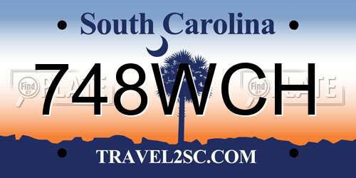748WCH South Carolina License Plate