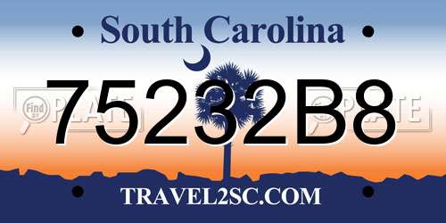 75232B8 South Carolina License Plate