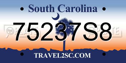 75237S8 South Carolina License Plate