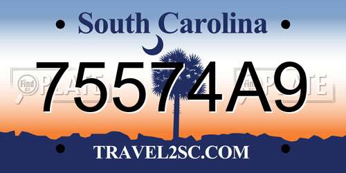 75574A9 South Carolina License Plate