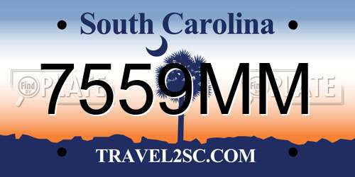 7559MM South Carolina License Plate