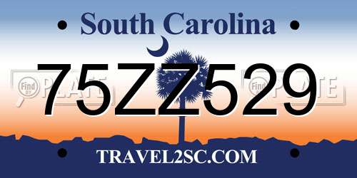 75ZZ529 South Carolina License Plate