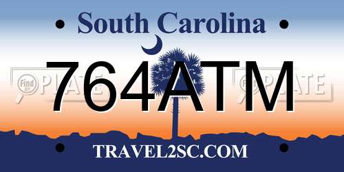 764ATM South Carolina License Plate