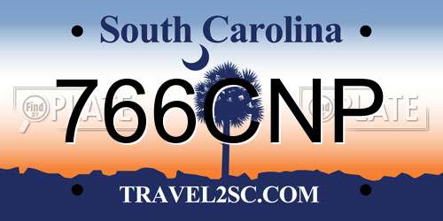 766CNP South Carolina License Plate