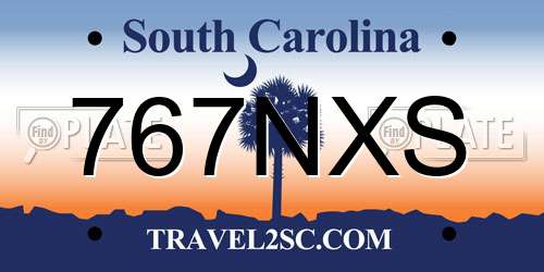 767NXS South Carolina License Plate