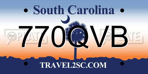 770QVB South Carolina License Plate