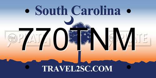 770TNM South Carolina License Plate