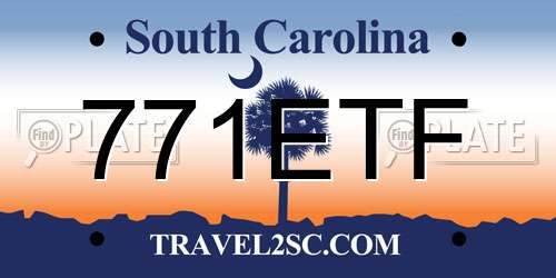 771ETF South Carolina License Plate