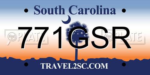771GSR South Carolina License Plate